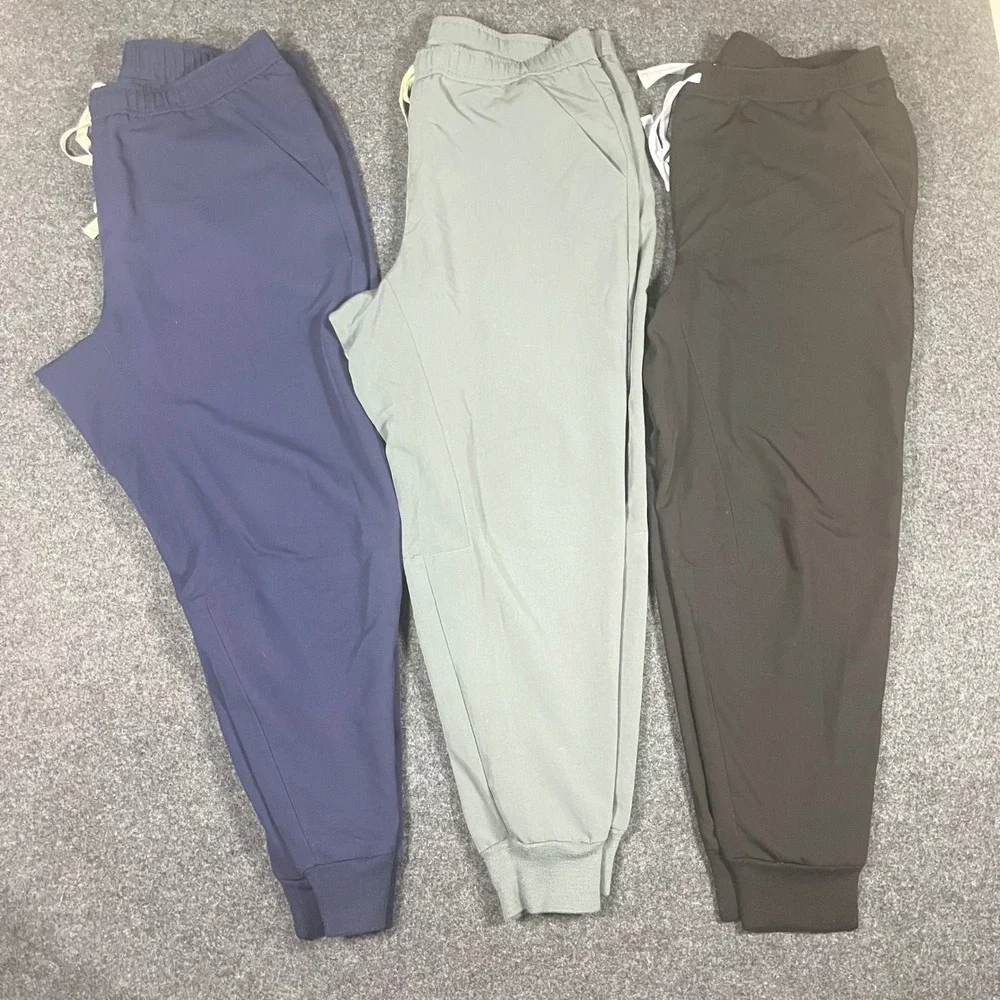 Lot of 3 FIGS Men's XL Short Tansen Technical‎ Scrub Joggers Navy Sage Black